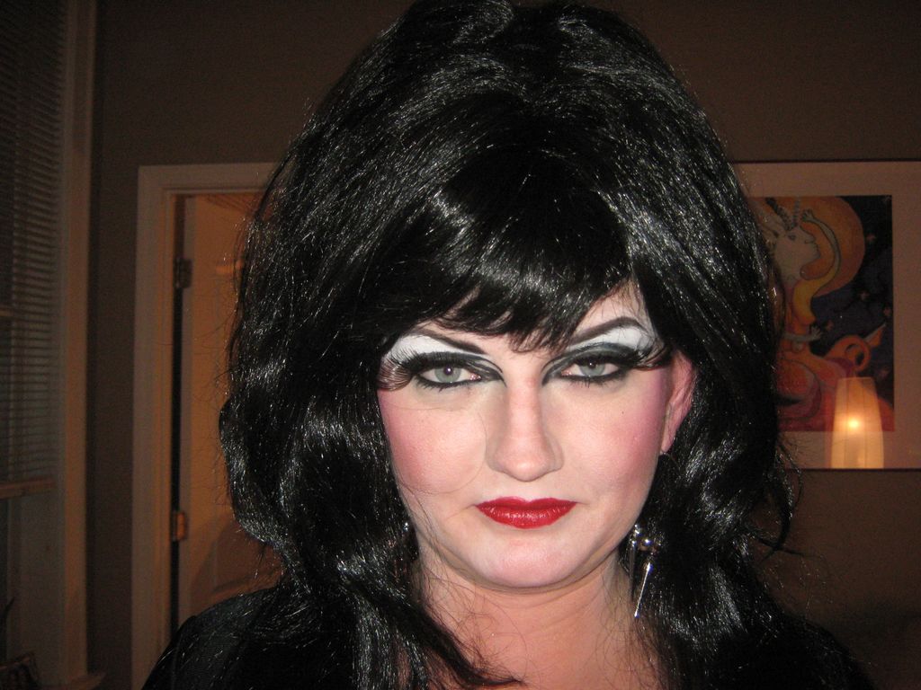 "Elvira" costume party makeup