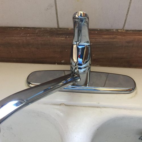New faucet installation 