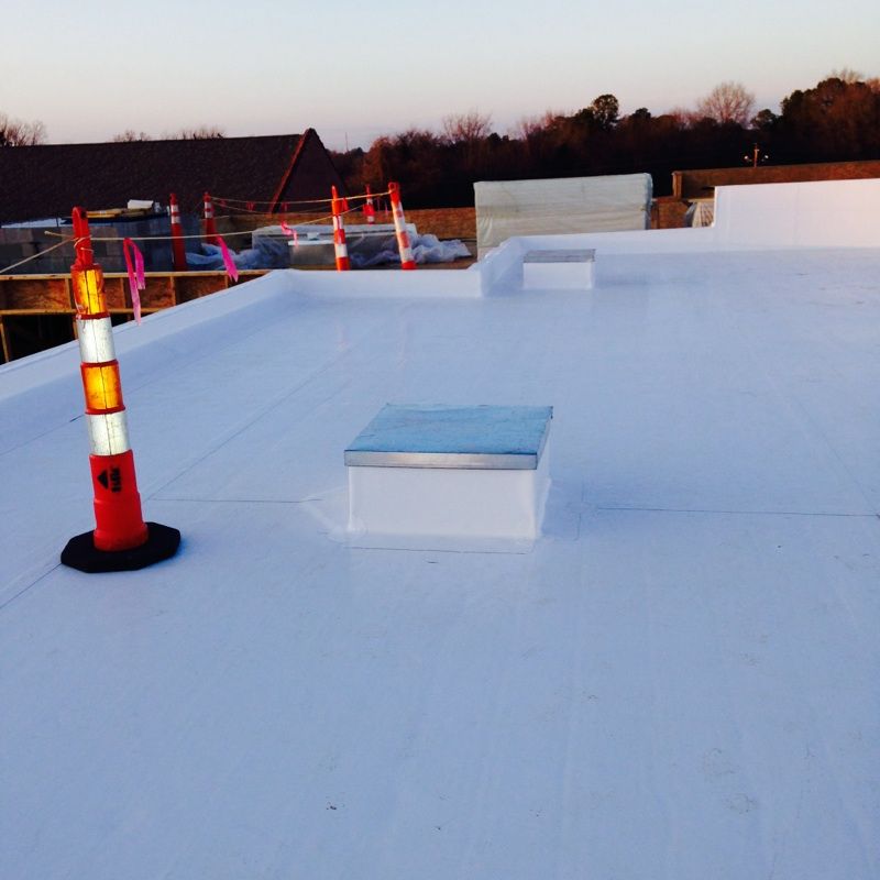 New TPO 60 mil commercial flat roof.
