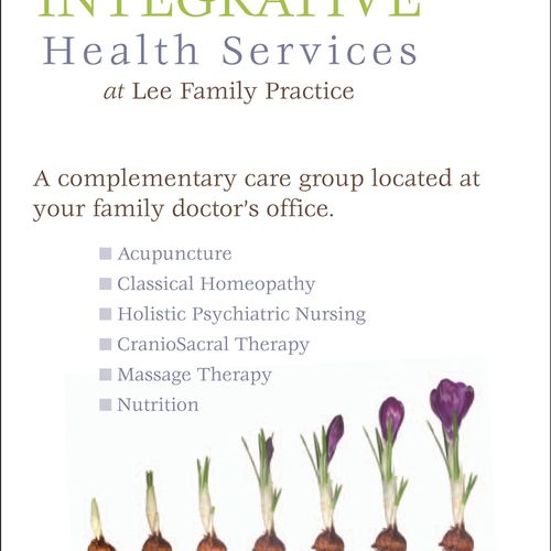 Informational card for integratative health office