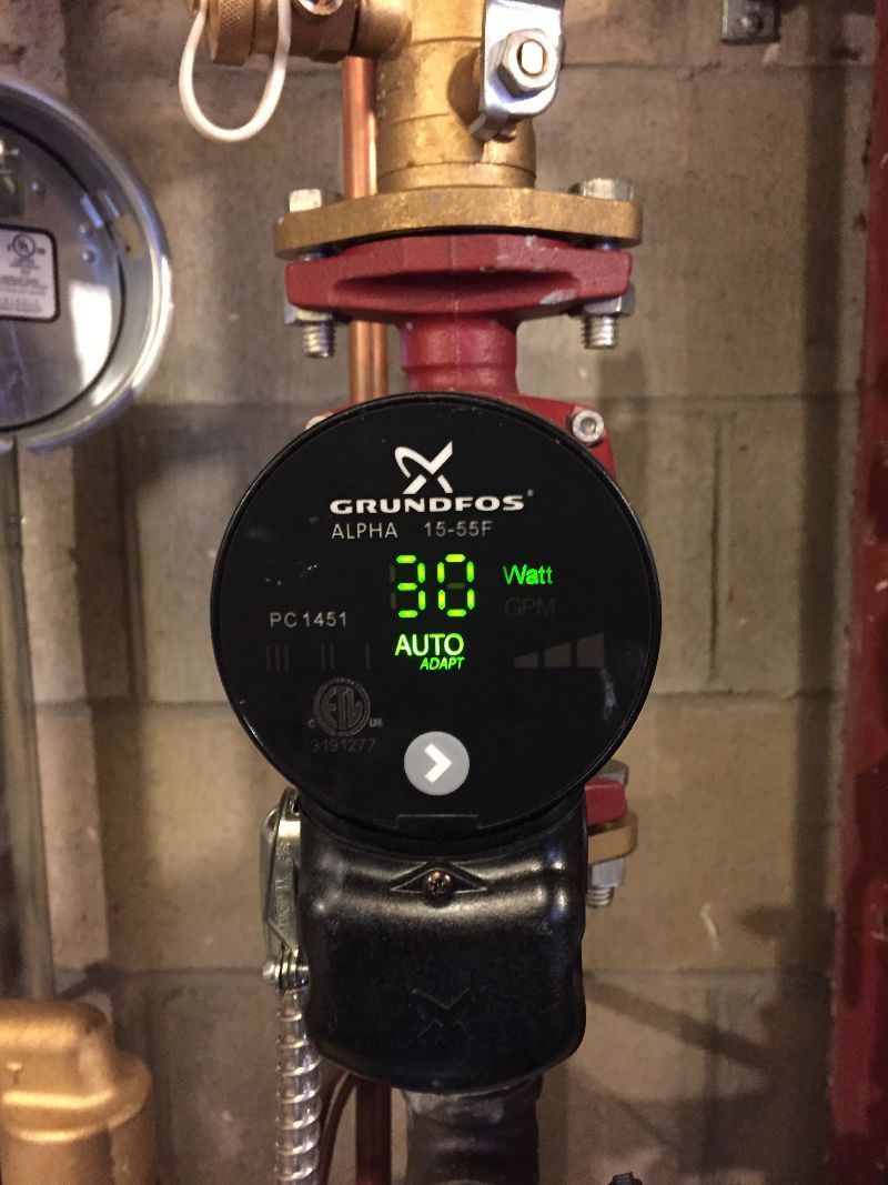 Variable speed pump installation.