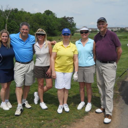 A picture of me with my golfing group (I am on the