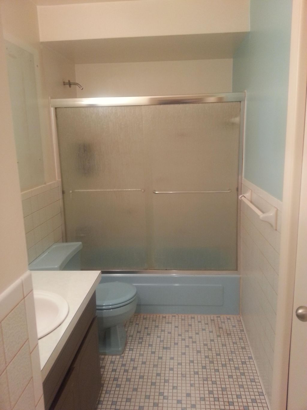 The before pic of the Pearce's bathroom