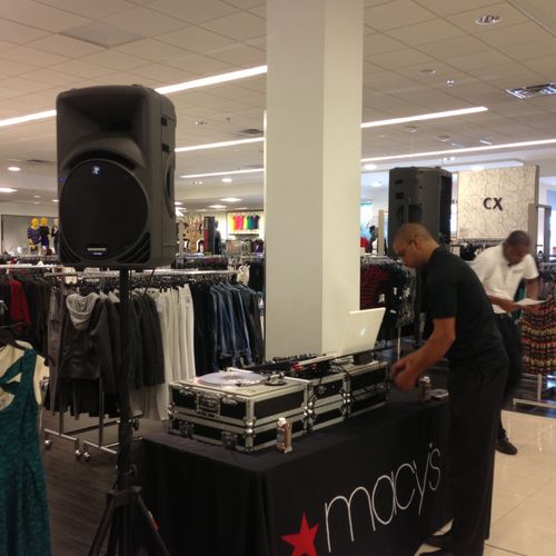 Setting up for another Macy's event!
