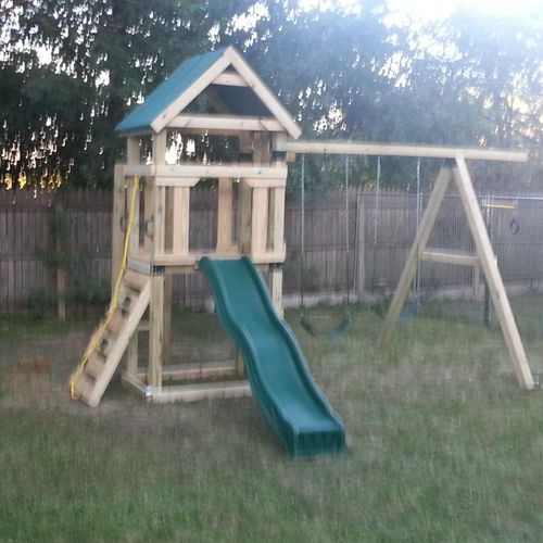Finished "Hawk's Nest" playground set purchased by
