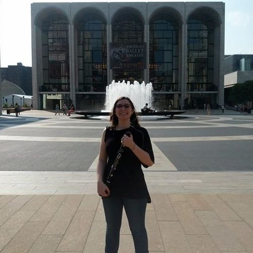 In front of Lincoln Center!