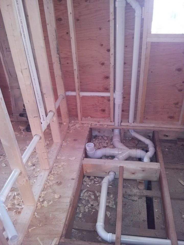 2nd floor addition bathroom rough