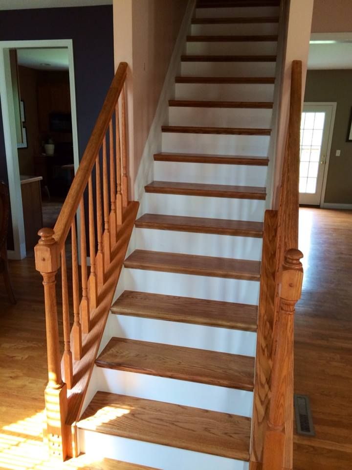 These stairs were changed from carpet to hardwood 