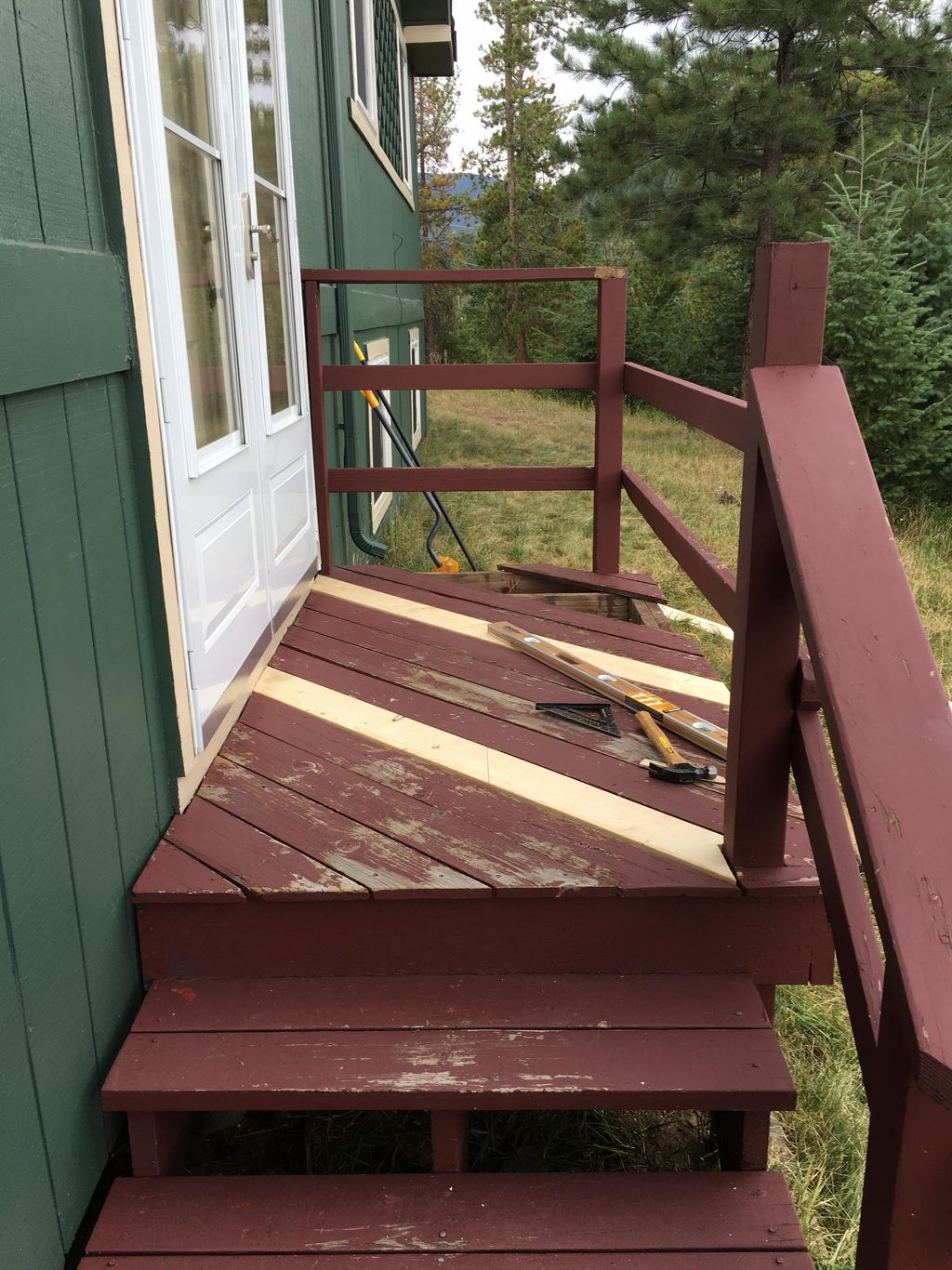 New planks installed and new top rails . 