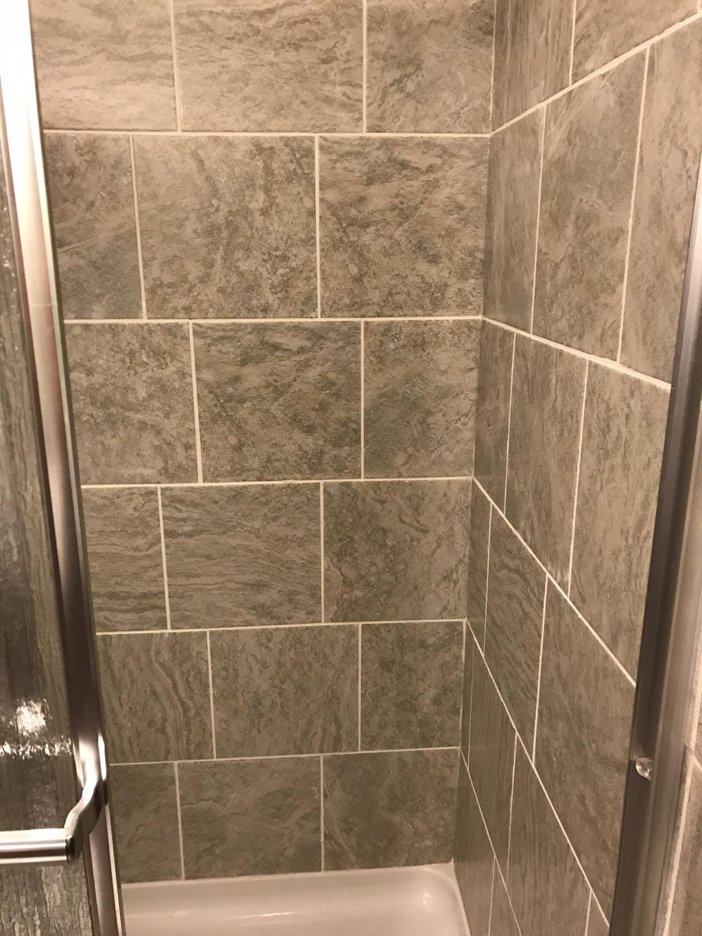 I retiled this shower. 