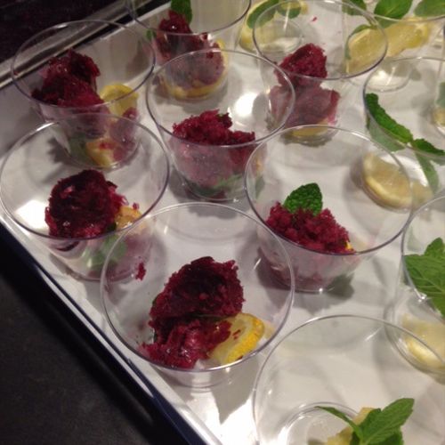 Specialty Mocktail: Pomegranate Granita Mint Lemon
