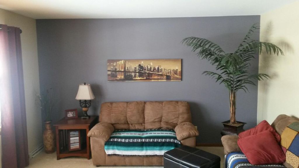 Light gray against a white ceiling