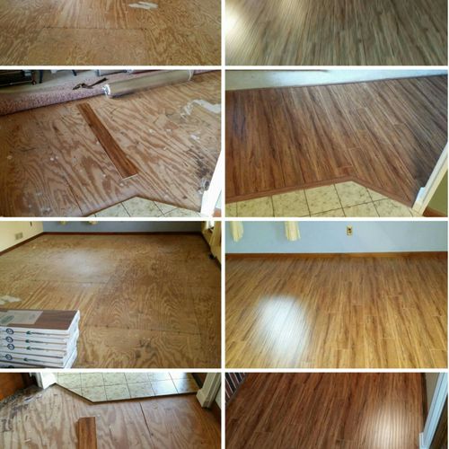 Laminate Flooring Before & After