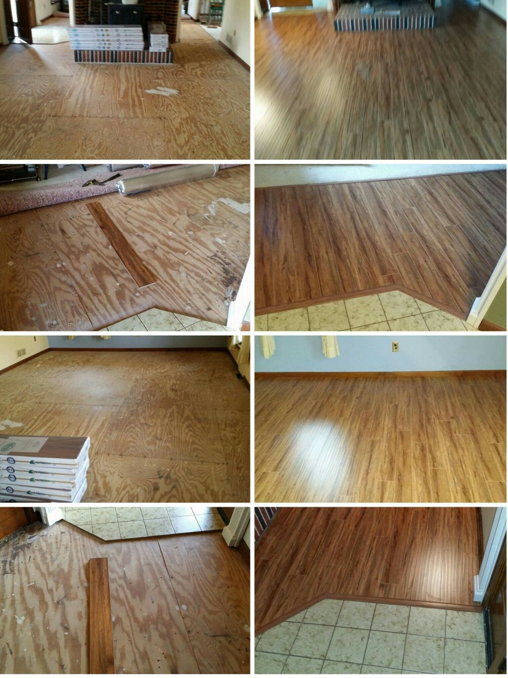 Laminate Flooring Before & After