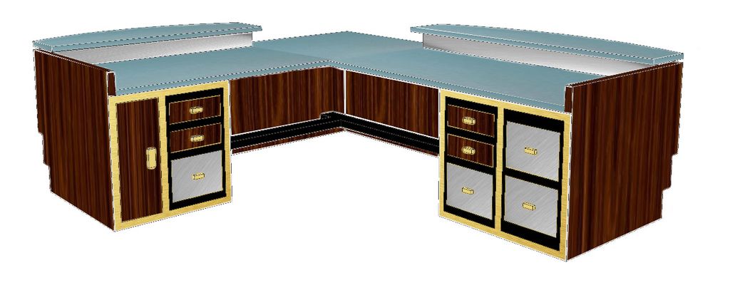 This is a back view of a desk I designed while in 
