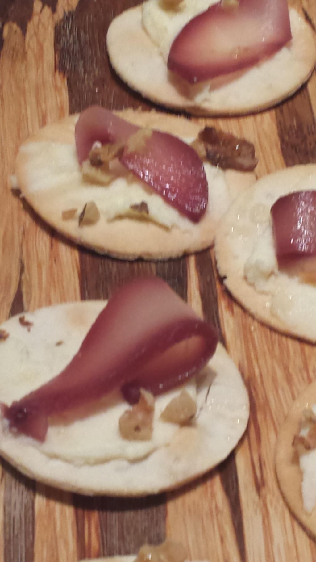 Red Wine Poached Pear & Brie 