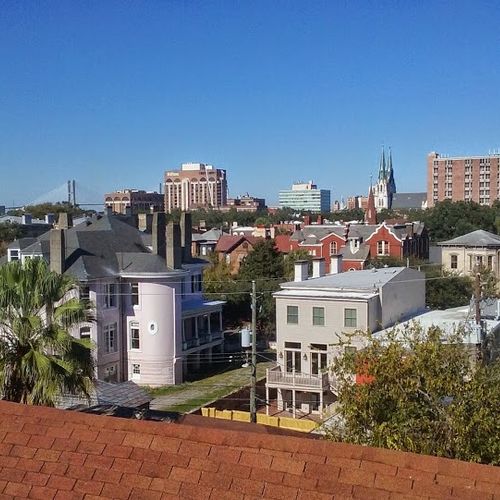 Savannah skyline Fall 2015 taken from a roof in Hi
