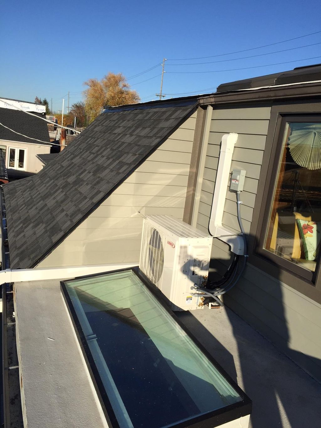 Lennox Ductless heat pump installed on a houseboat