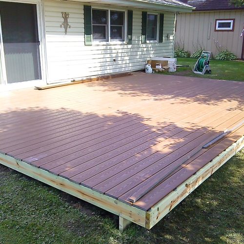 new deck installation, helped on this job as this 