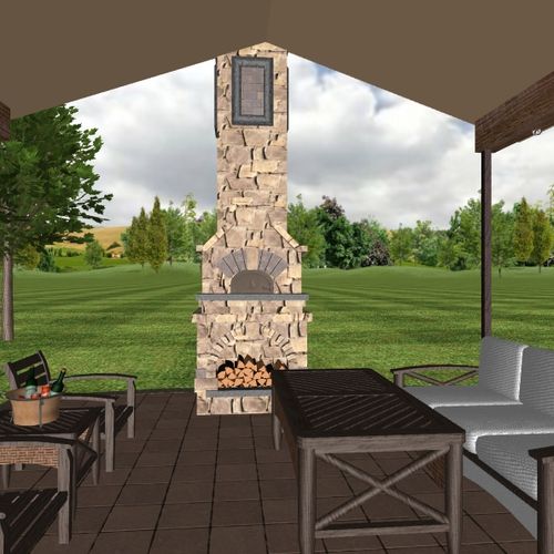 outdoor fireplace cont..