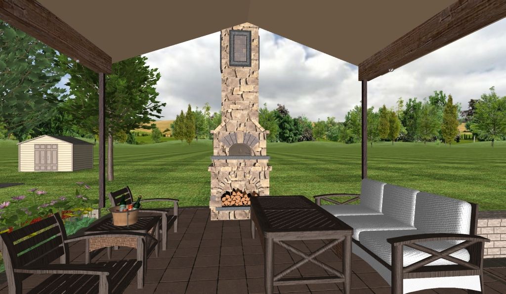 outdoor fireplace cont..