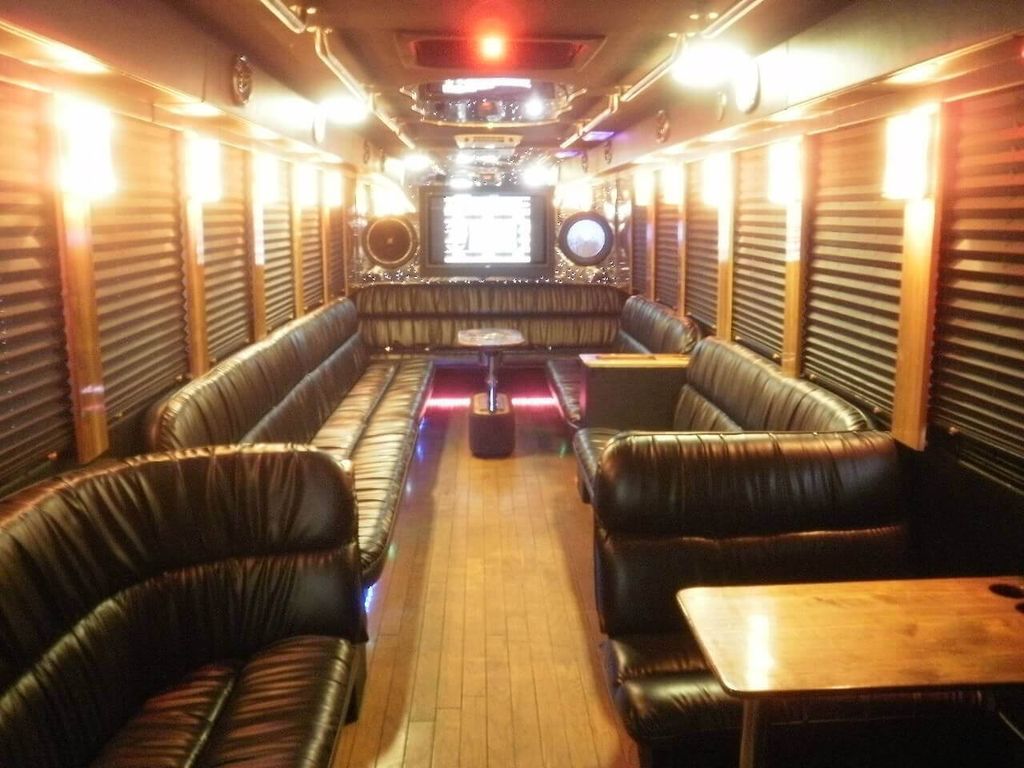 Inside big party bus