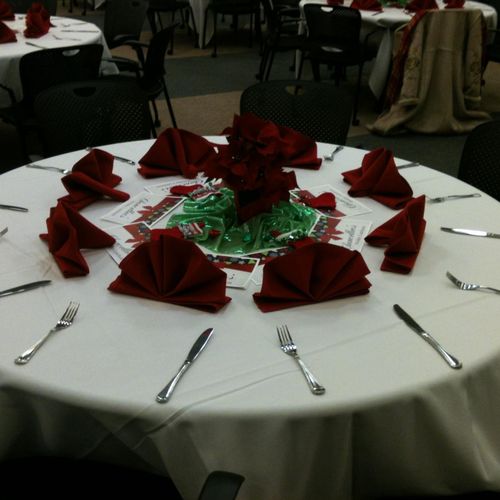 Table Setting for a fundraiser.