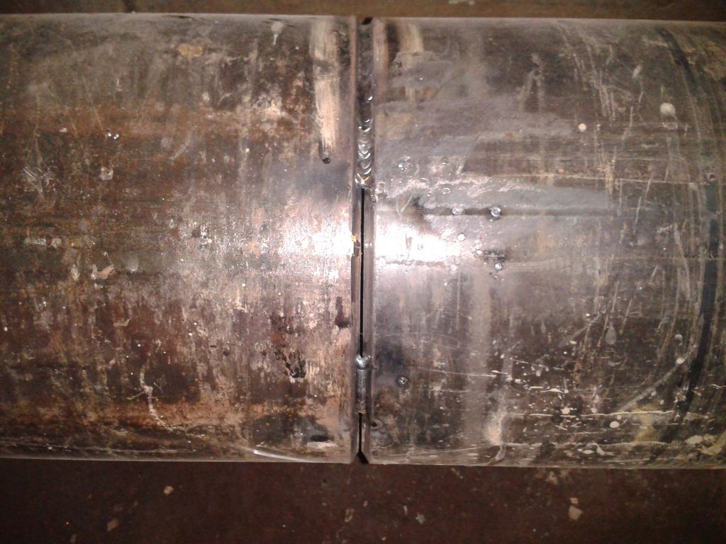 10in steam pipe fitted together for completion of 