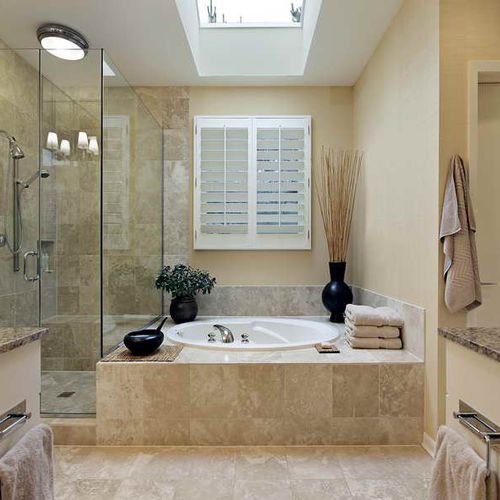 Master bathroom in signal family home,in Lake view