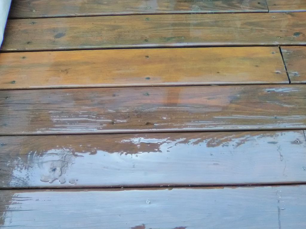 Pollen removed from deck.