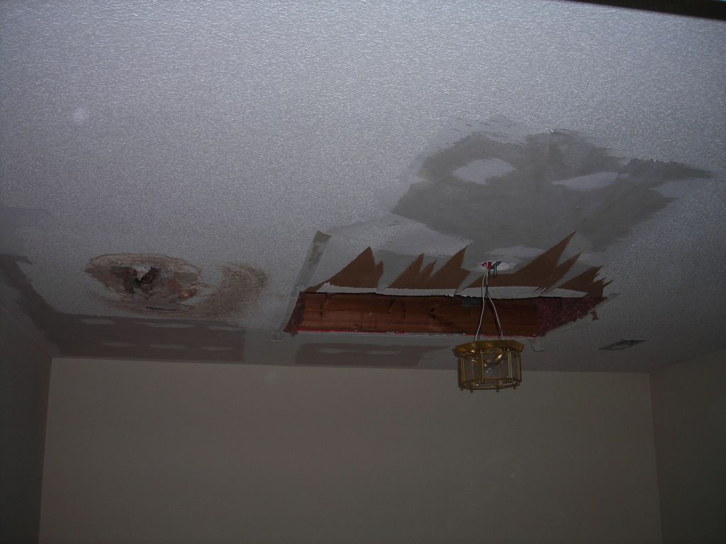 Damaged Popcorn Ceiling