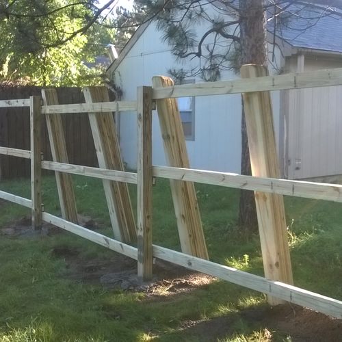 We do all sizes of fences, Before