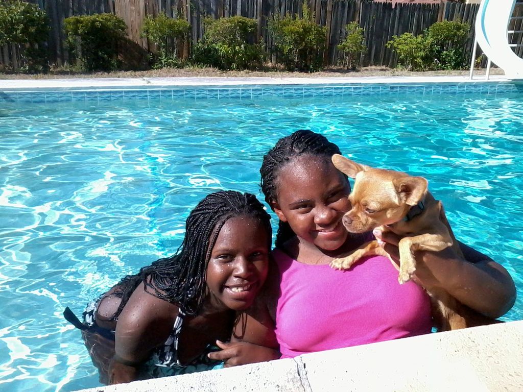 Ahhh a dip in the pool on a hot Florida day at the