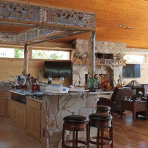 Interior designed gas kitchen ,fireplace,flooring,