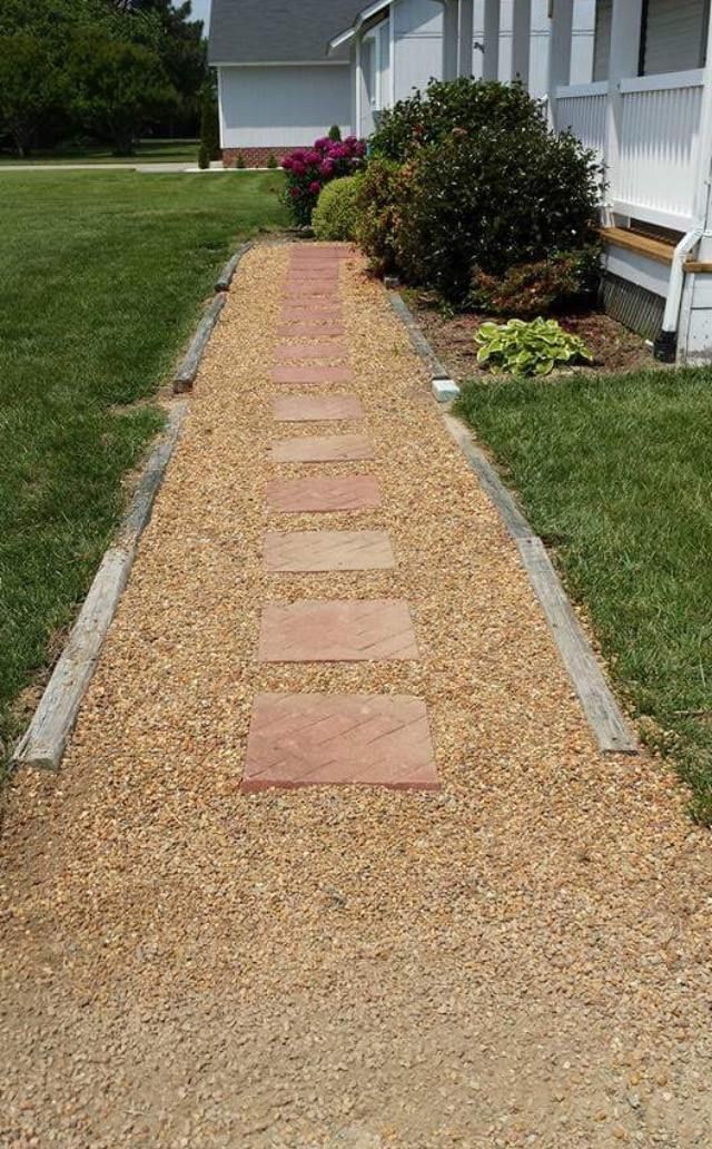 BEFORE - paver  walkway installation