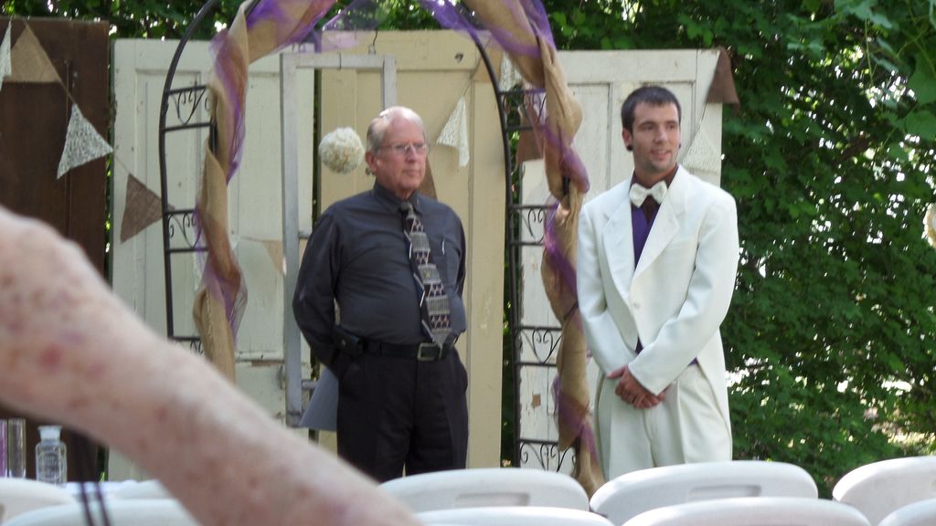 An extremely nervous Groom, thought he was going t