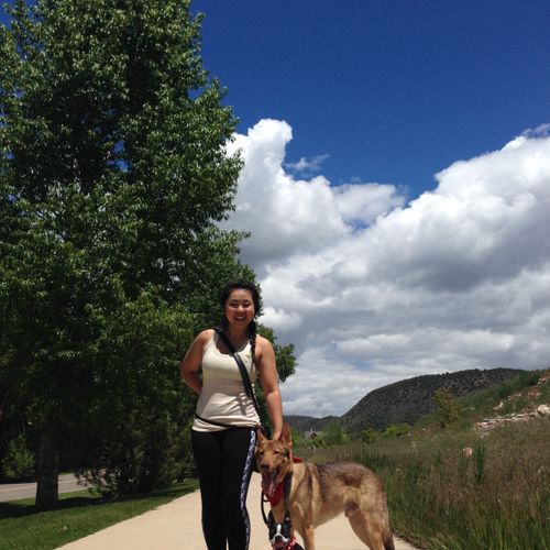 In Aspen, with my dogs. Colorado is a great place 
