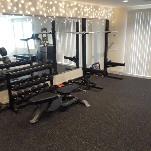 Squat Rack, Dumbbells and adjustable bench