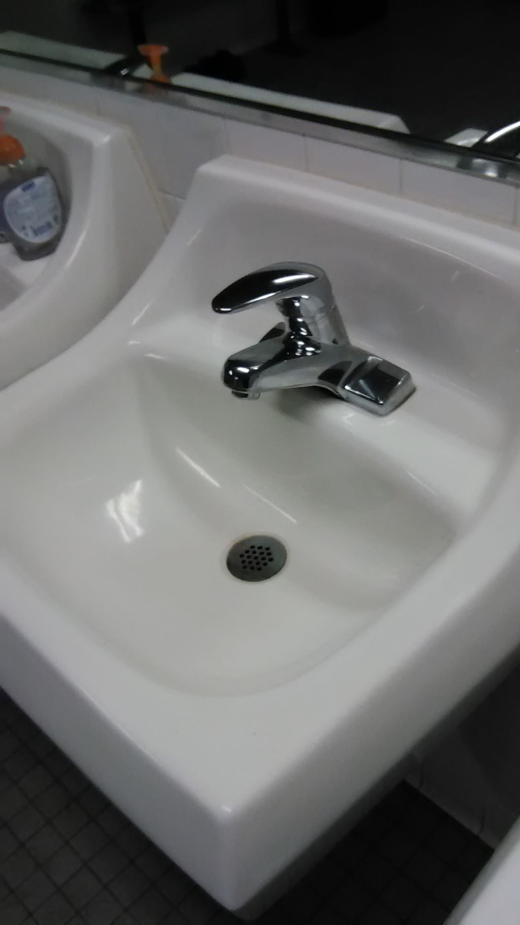 Polish restroom sink