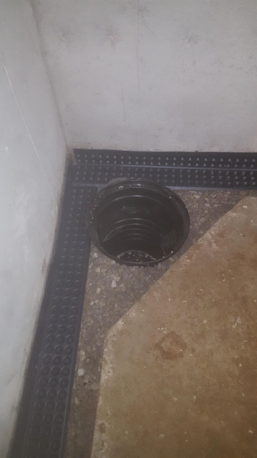 french drain and sump pit install, concrete was sa