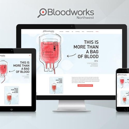 Web design for BloodworksNW.
