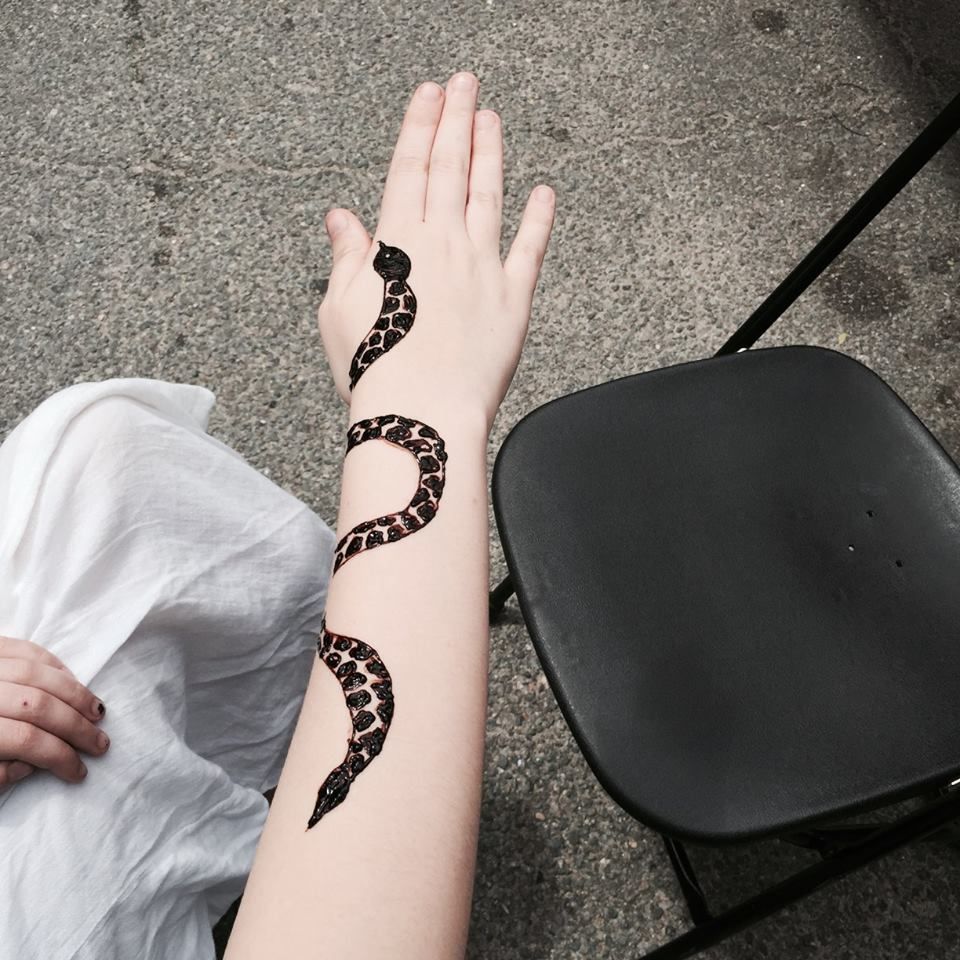 Unique henna tattoo