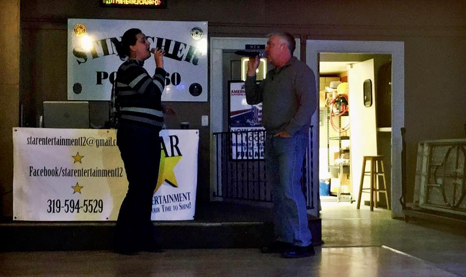 Don & LaShelle joining in on karaoke night