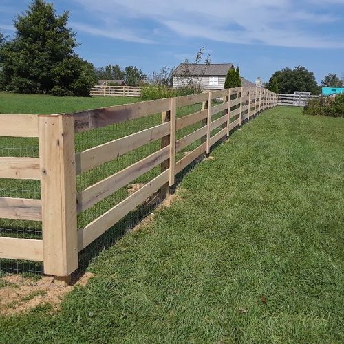 4 rail fencing home or farm