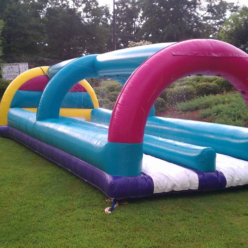 Our dual lane inflatable slip and slide is just wh