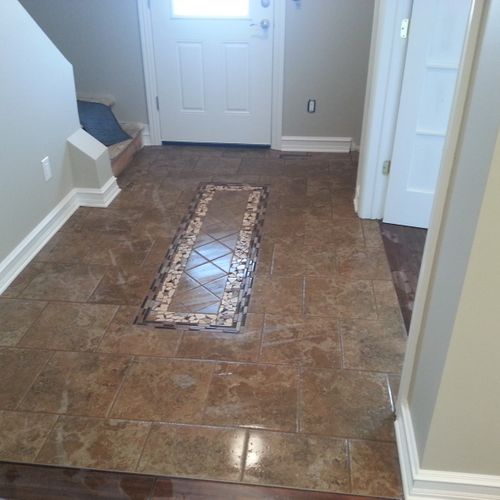 Custom tile Floors and Back Splashes.