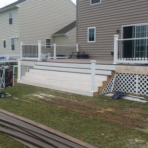 30x16 composite deck using a Guardian decking with
