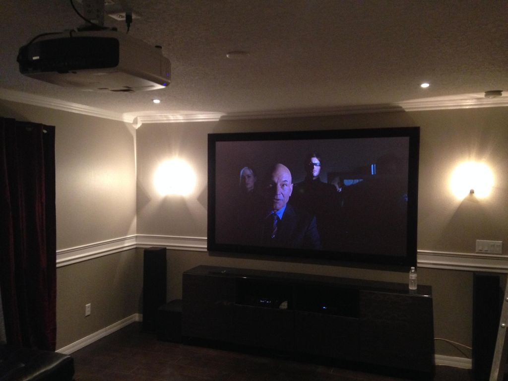 Home Theater, new recessed lighting and wall light