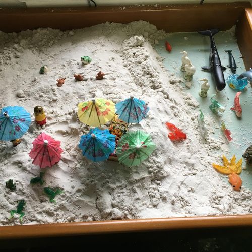 Sand tray, child therapy