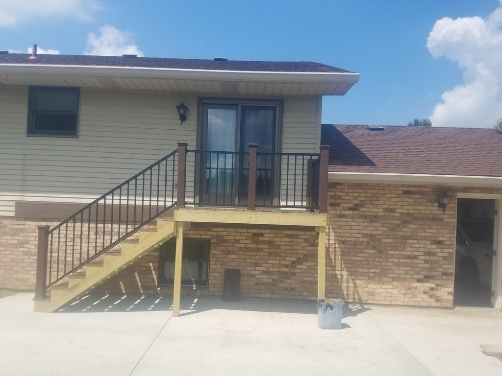 new deck and stairs, composite decking